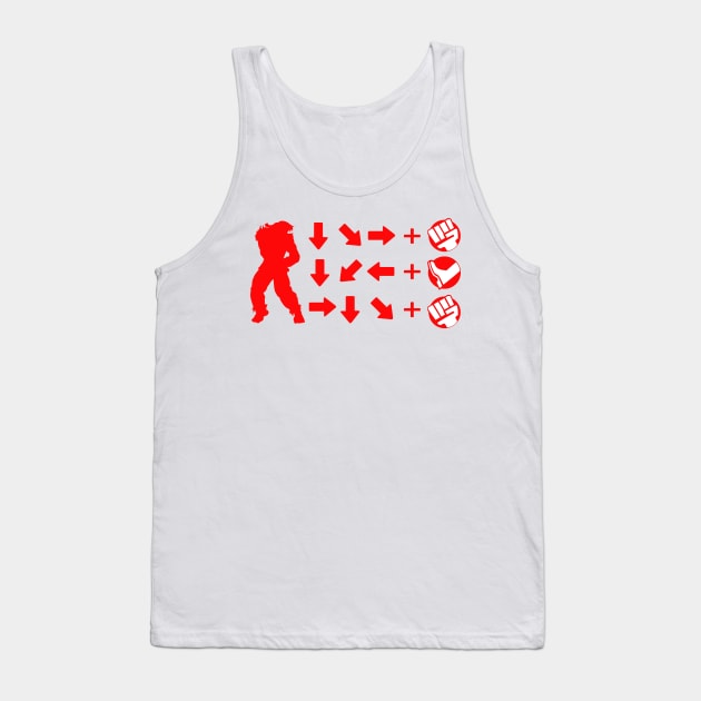 Street Fighter Moves - Ryu Tank Top by GuiNRedS